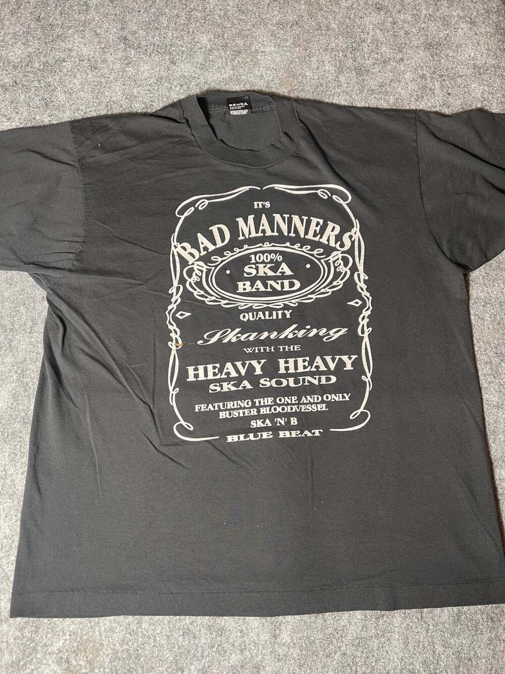 Vintage Bad Manners 12th Annual Tour T-Shirt Screen Stars Best